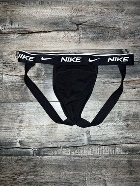Nike Black and White Dri-FIT Athletic Jockstrap